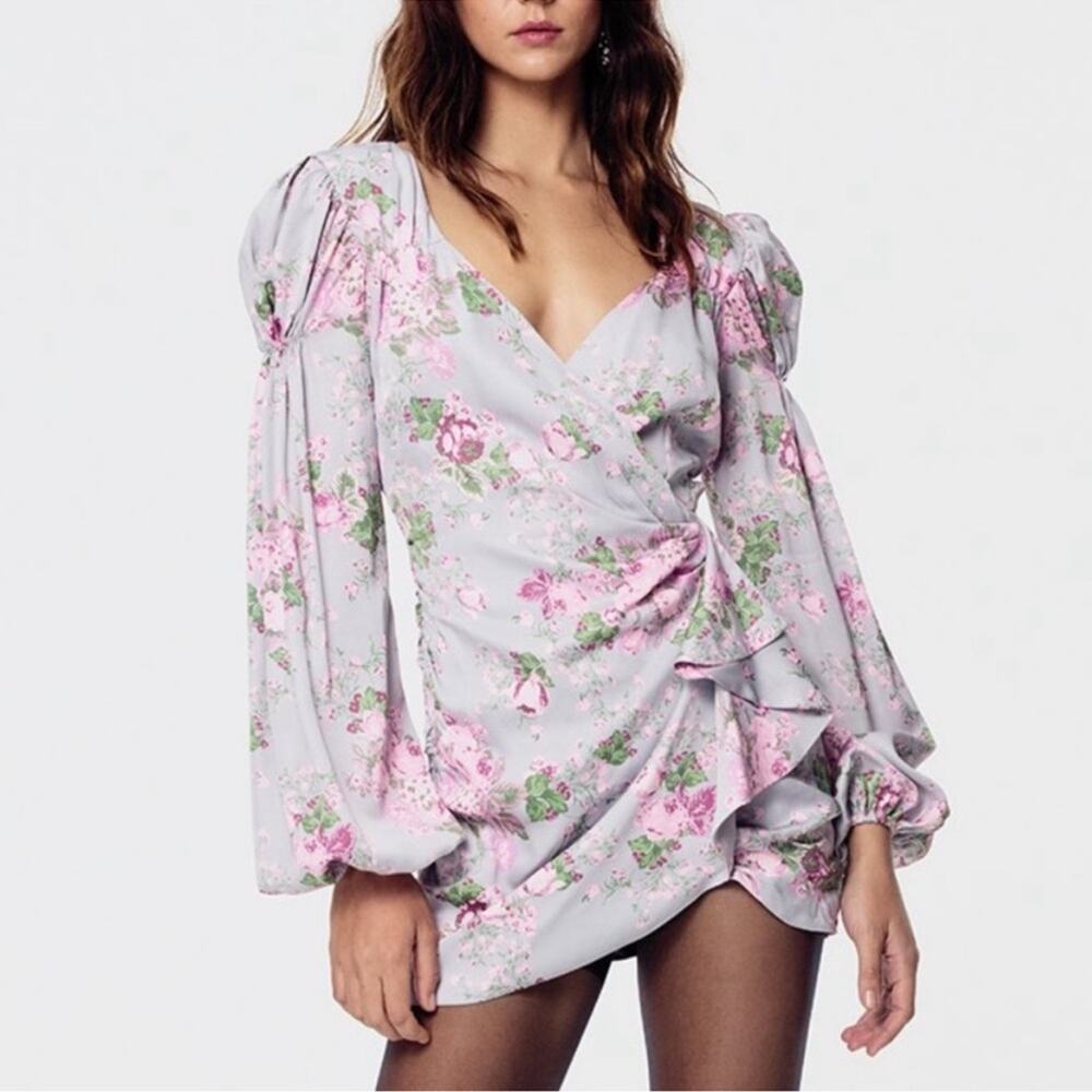 For Love and Lemons Jardin Floral Mini Dress XS